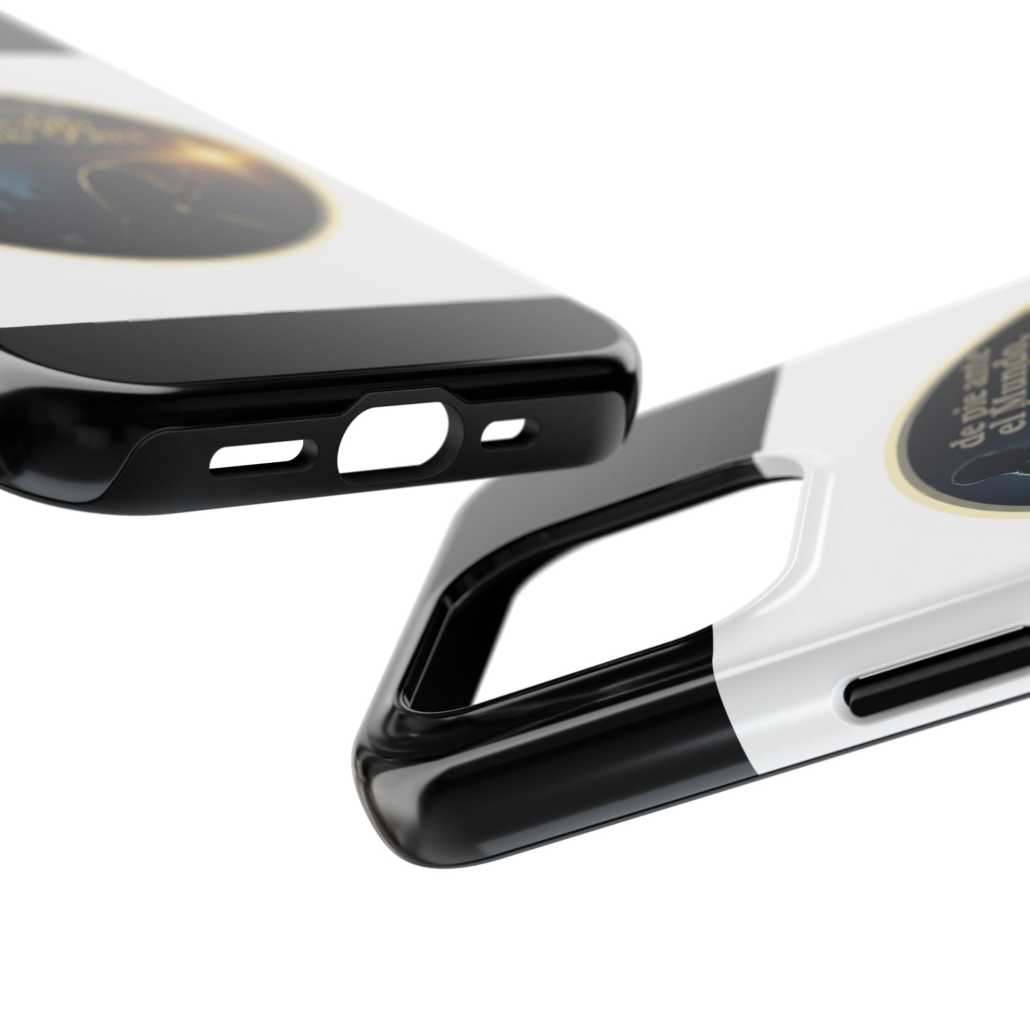 Tough Phone Case — Spanish Prayer Design: “de pie ante el Mundo, y de rodillas ante Dios”