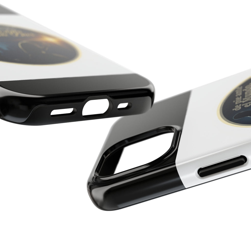 Tough Phone Case — Spanish Prayer Design: “de pie ante el Mundo, y de rodillas ante Dios”